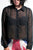 Sheer Black Button Up Top